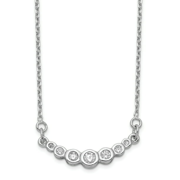 925 Sterling Silver Cubic Zirconia Cz Square 16 Inch 2 Extension Chain Necklace Pendant Charm Fancy Fine Jewelry Gifts For Women For Her 925 Sterling Silver Cubic Zirconia Cz Square 16 Inch 2 Extension Chain Necklace Pendant Charm Fancy Fine Jewelry Gifts For Women For Her